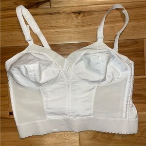 Elegant White Women's Longline Bra